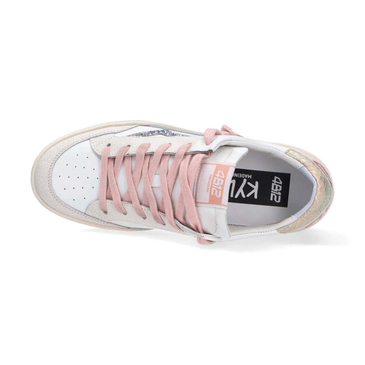 4B12 sneaker Kyle bianco azzurro rosa