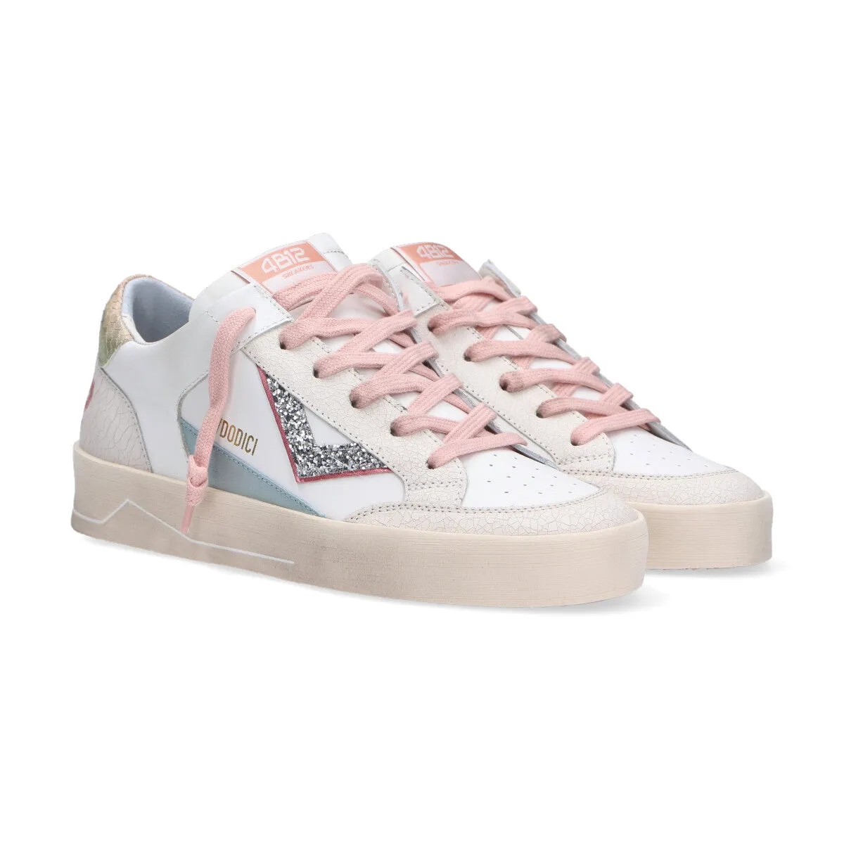 4B12 sneaker Kyle bianco azzurro rosa