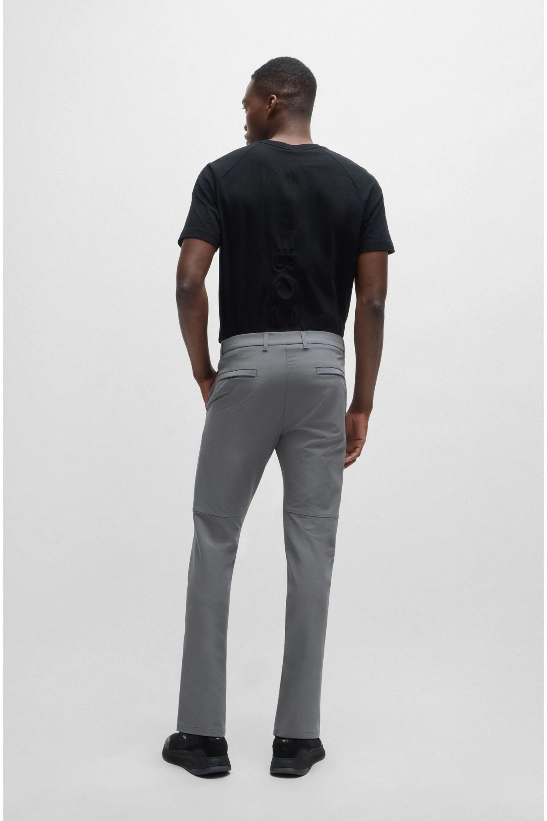 BOSS Vestibilità attillata / Slim - Pantaloni chino idrorepellente in tessuto elasticizzato