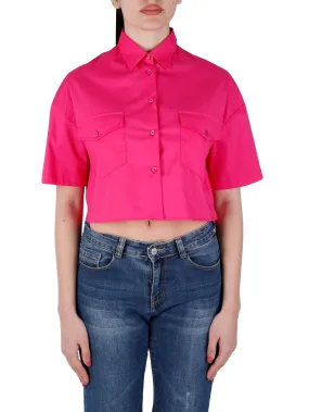 CAMICIA CROP CON STAMPA SU RETRO