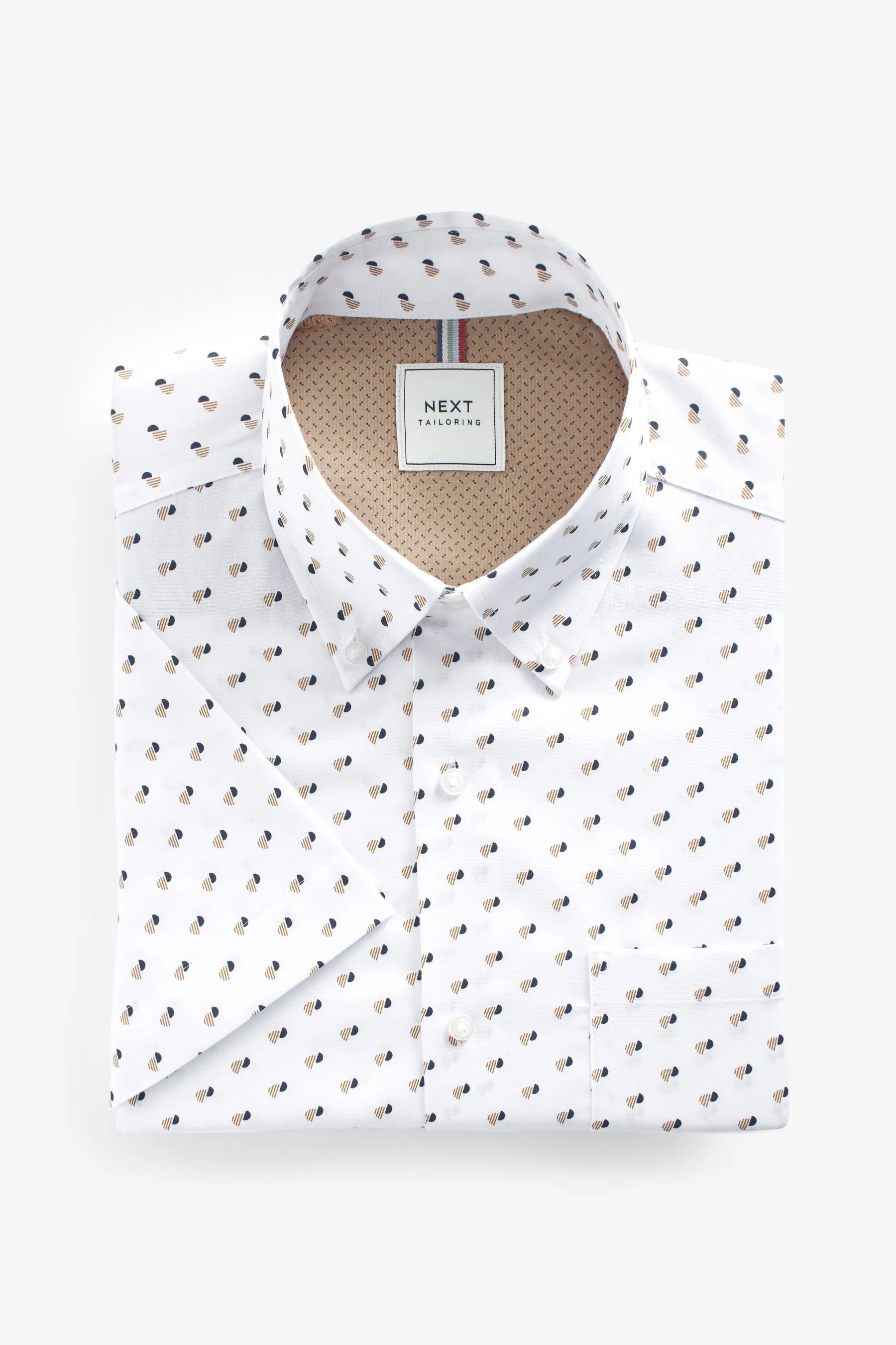 Camicia facile da stirare con colletto Manica corta Oxford abbottonato