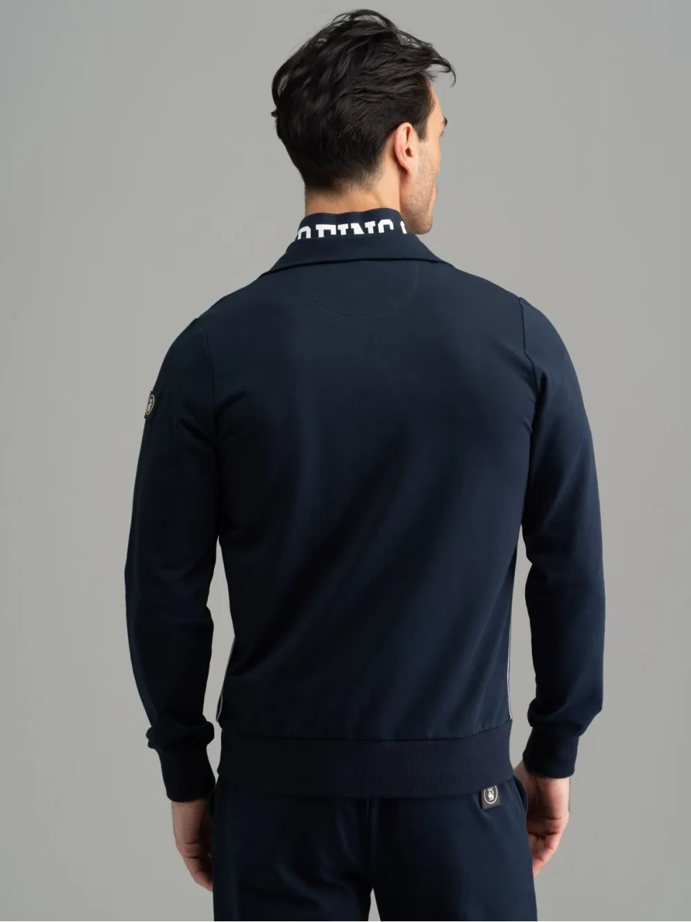 Felpa uomo full zip in tessuto Jersey