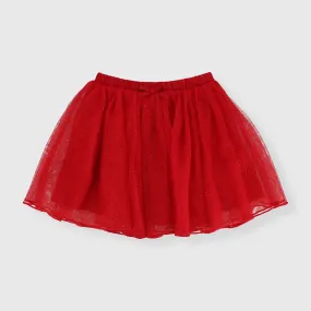 Gonna in tulle da bambina, ROSSO            