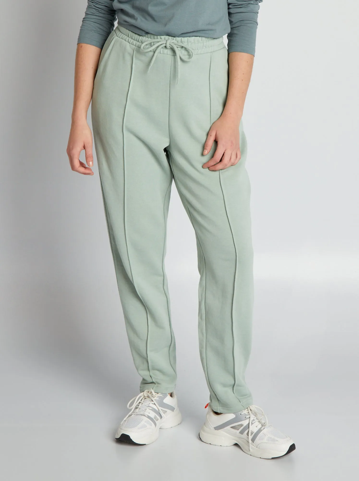 Joggers in tessuto felpato - VERDE