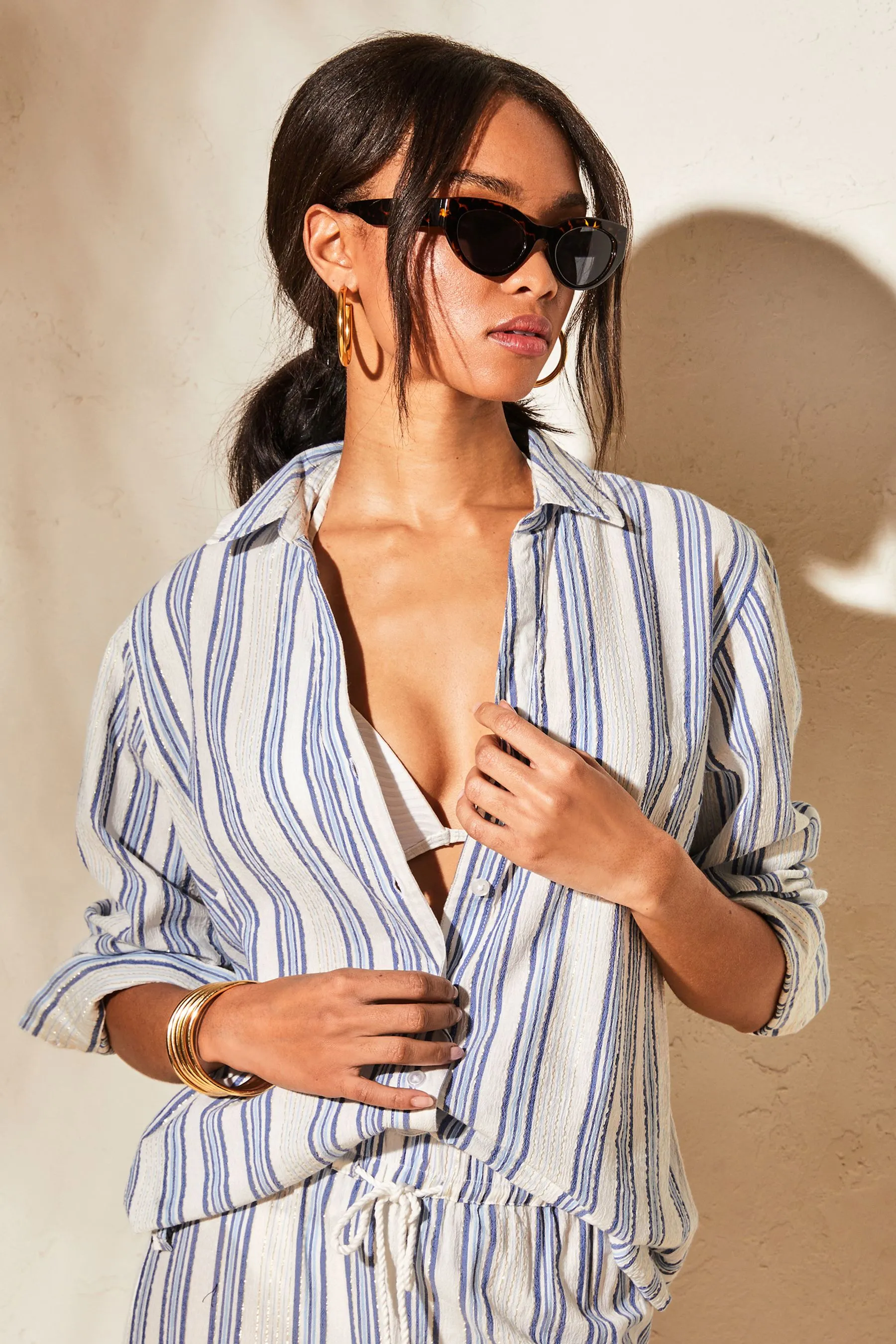 Lipsy Manica lunga - Camicia estiva da spiaggia