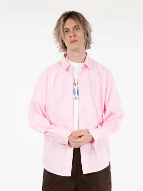 Logo striped shirt pink