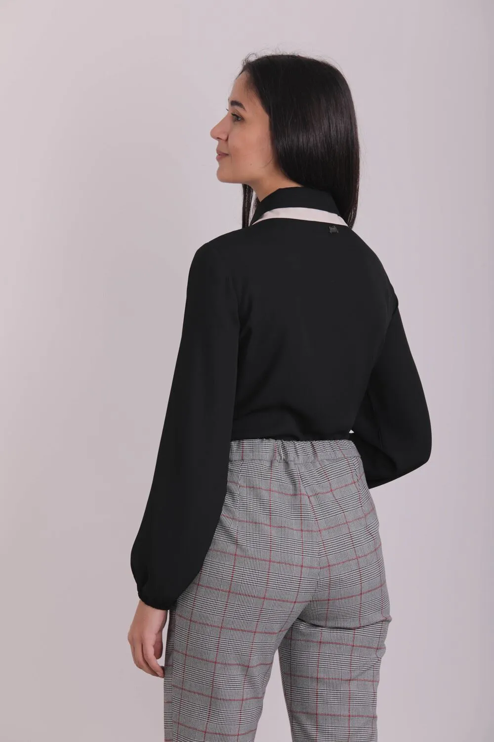 mimi muà art: ESAH-1558 CAMICIA CON COLLETTO BICOLORE