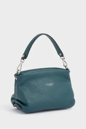 OSPREY LONDON - The Carina - Borsa a mano in pelle italiana con perle notte    