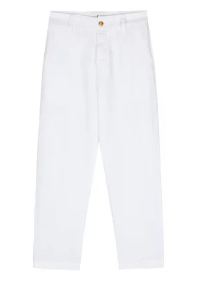 Pantaloni affusolati in twill in bianco - donna