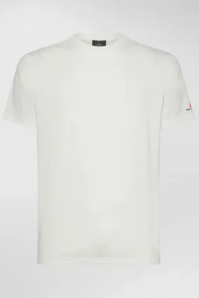 PEUTEREY T-SHIRT STRETCH IN COTONE E SETA ZOLE 01 BIANCO