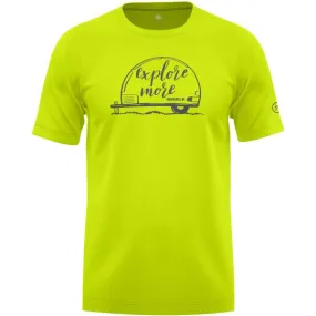 REDELK JAN EXPLORE Lime t-shirt tecnica uomo con stampa