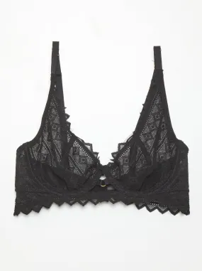 Reggiseno a balconcino in pizzo 'Envie de Lingerie' - nero