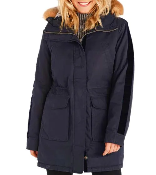 RIP CURL Giacca invernale da donna Racer con cappuccio foderato e dettagli in velluto GJKCQ4 8308 Blu