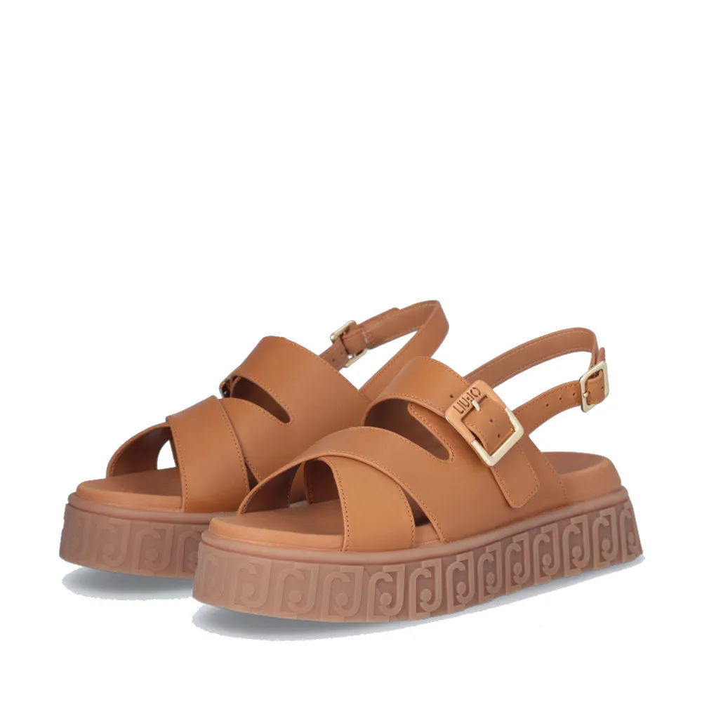 Sandali Donna LIU JO Lovely Sandal 01 in Pelle color Nocciola