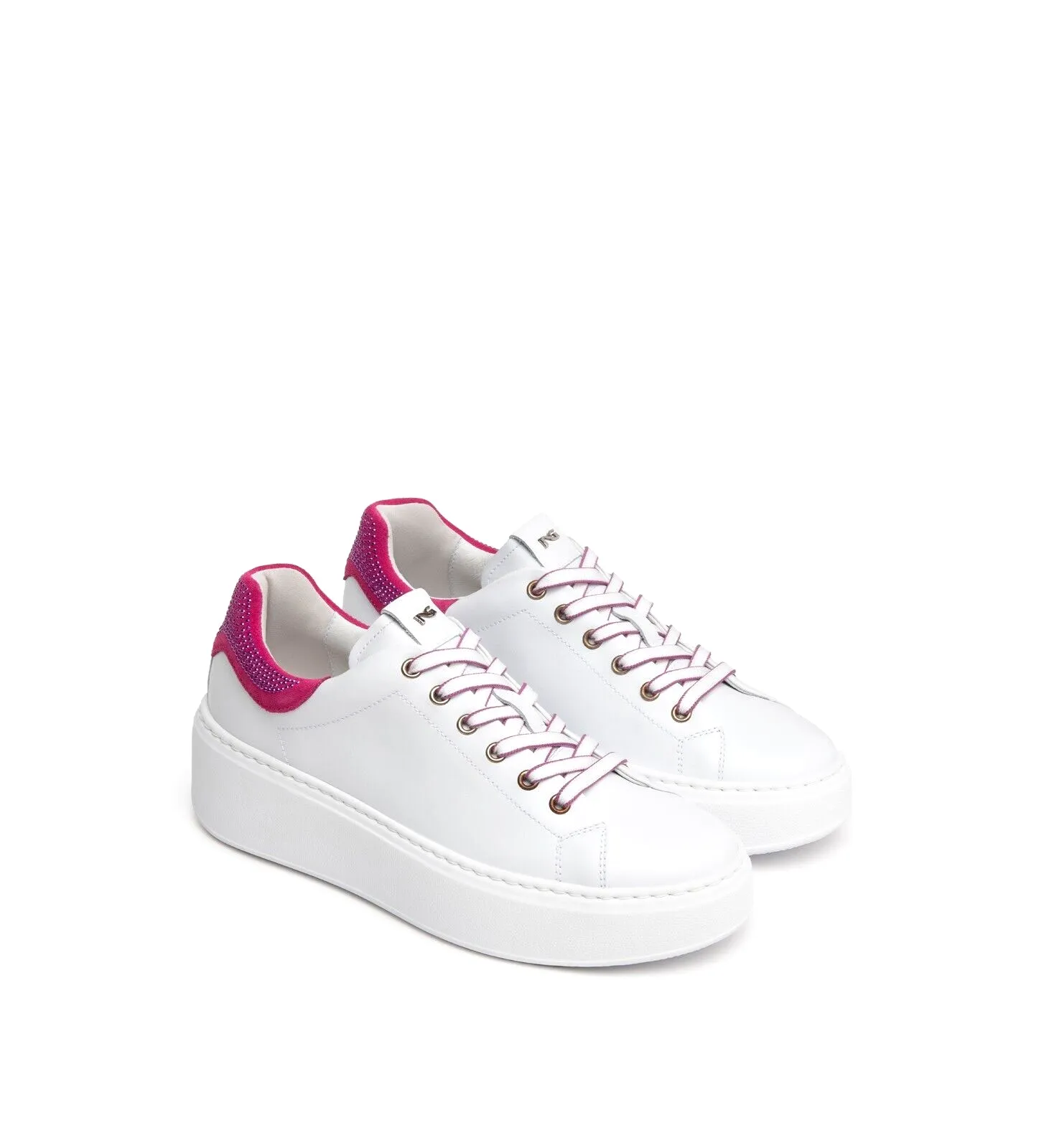 Scarpe da Donna - NERO GIARDINI Art. E409980D 707 Sneakers bianco fuxia casual