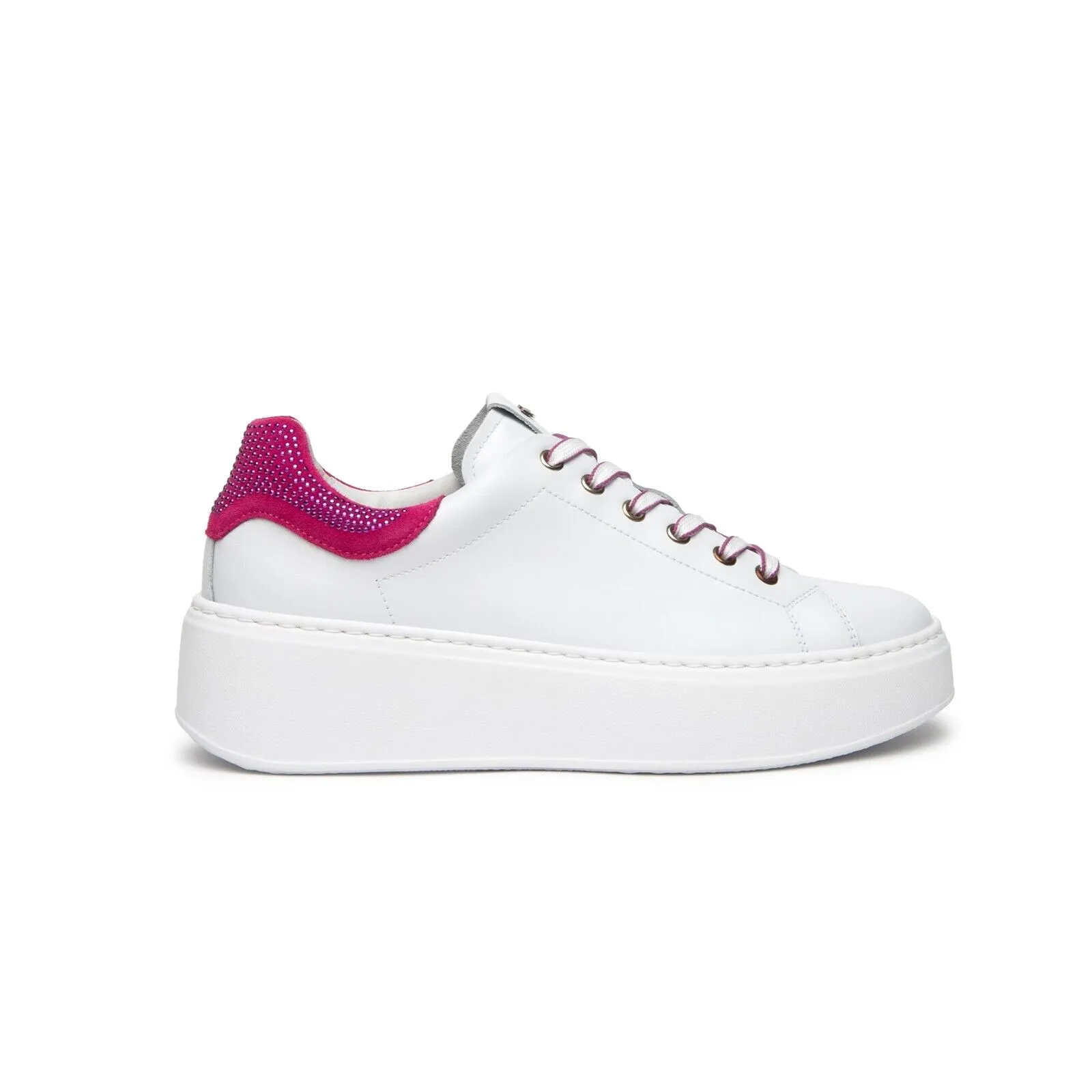 Scarpe da Donna - NERO GIARDINI Art. E409980D 707 Sneakers bianco fuxia casual