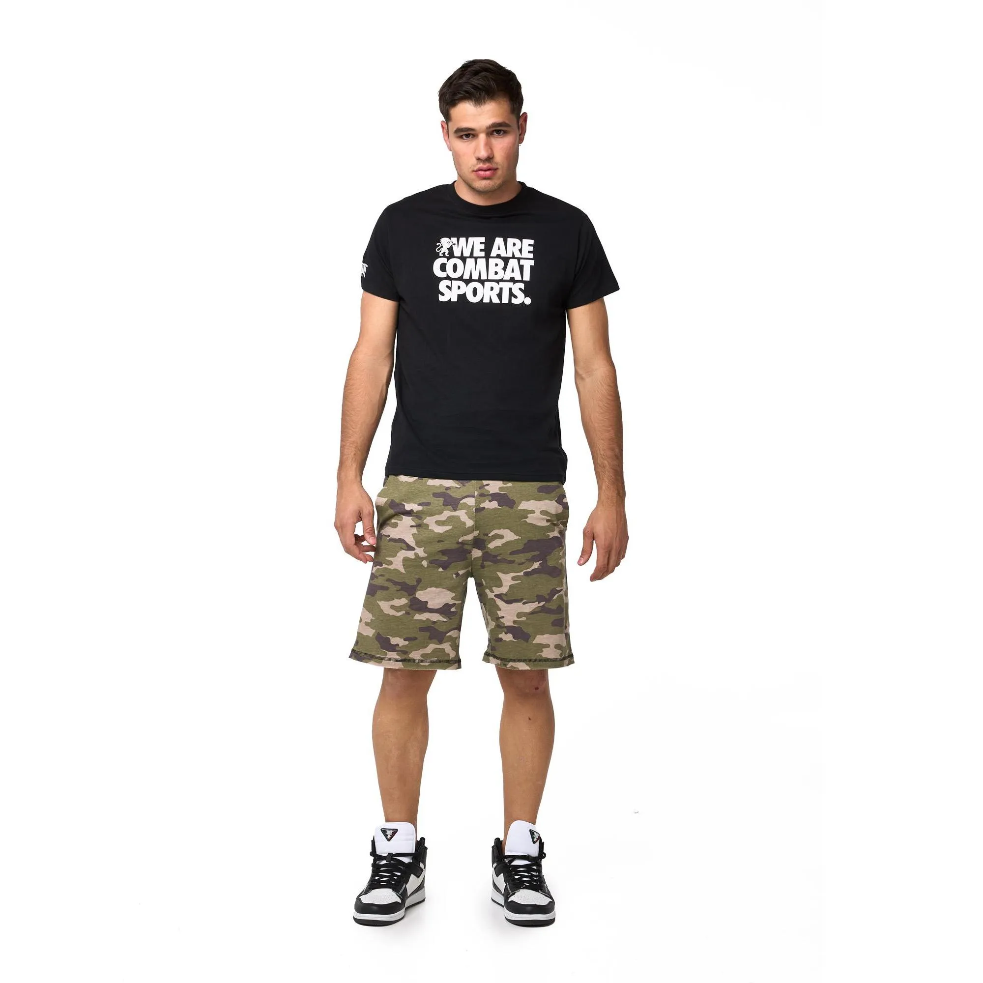 Set completo da uomo con t-shirt e pantaloncino mimetico Leone Summer Style