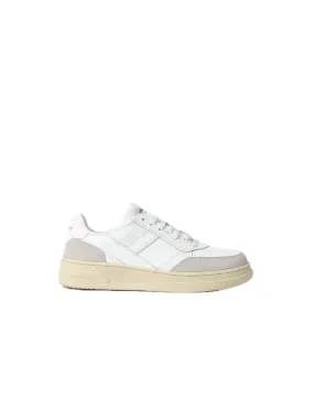 Sneakers In Action Leather Con Inserti Suede - Bianco