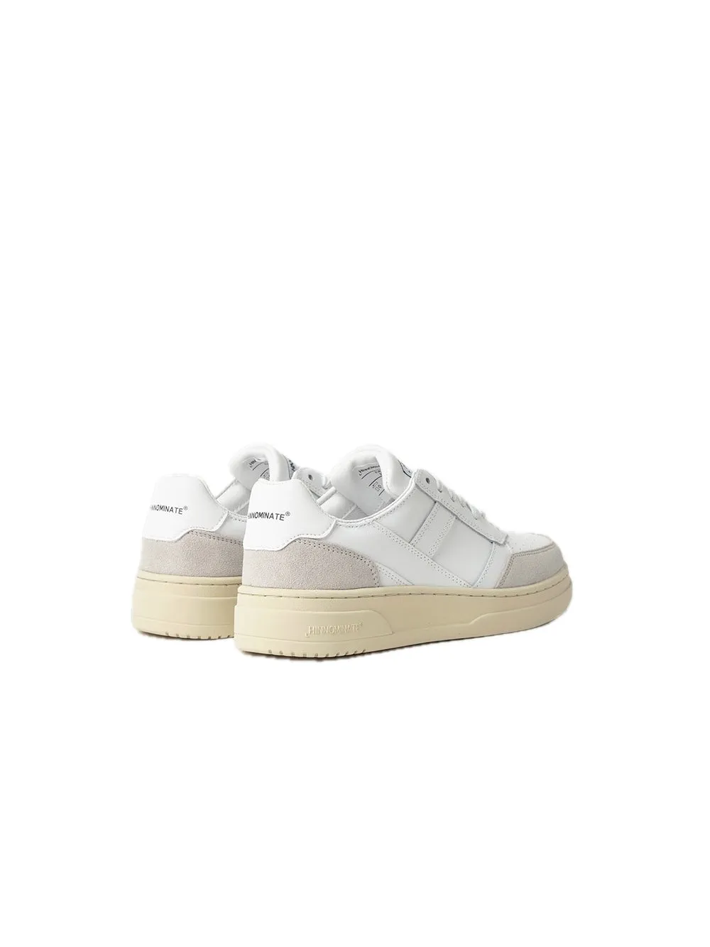 Sneakers In Action Leather Con Inserti Suede - Bianco