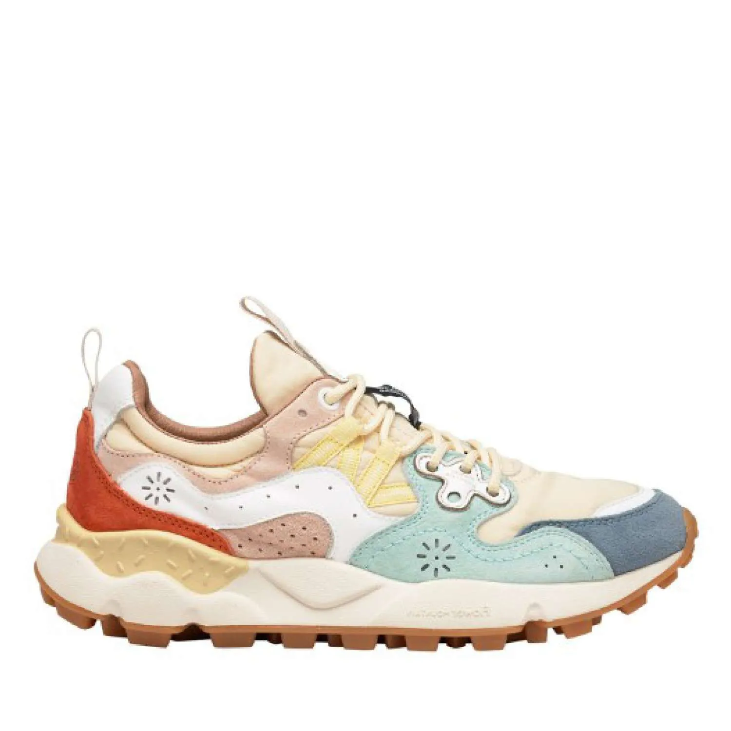 Sneakers In suede And TTechnical Fabric Light Blue, Beige Yamano 3