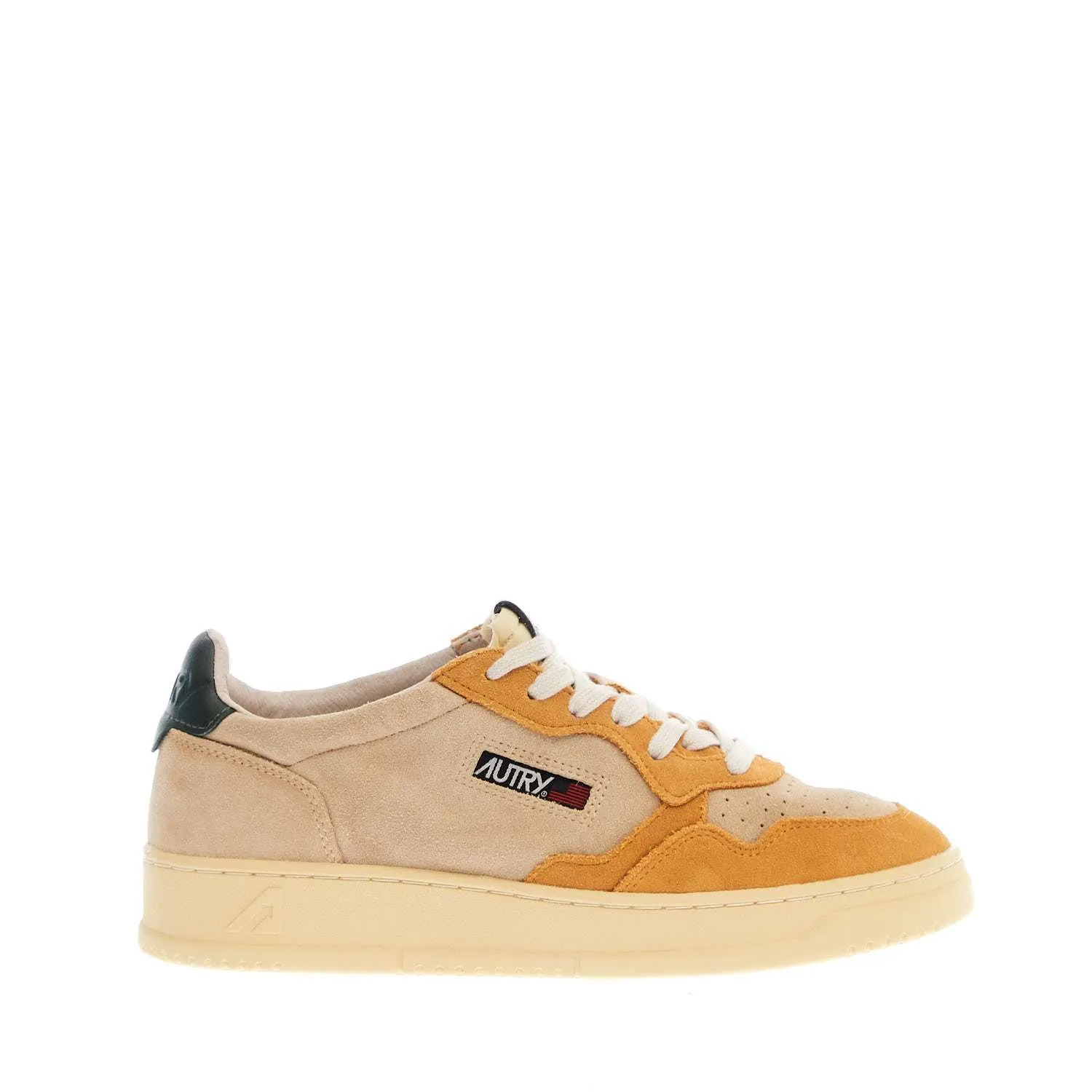 Sneakers Medalist Low In Suede Senape, Beige, Verde