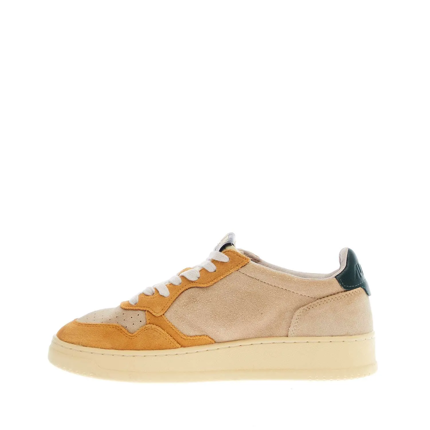 Sneakers Medalist Low In Suede Senape, Beige, Verde