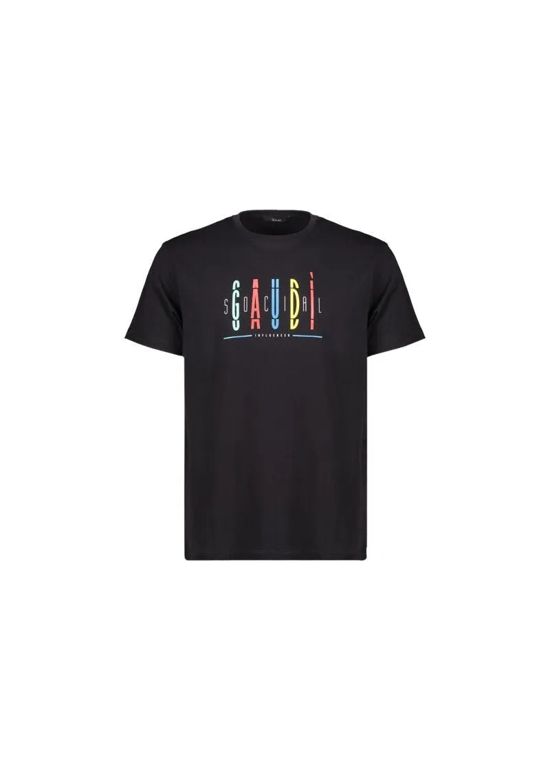 T-shirt con logo multicolor