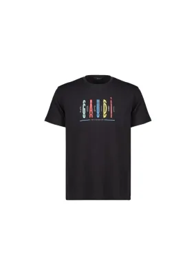 T-shirt con logo multicolor