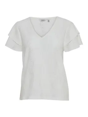 T-shirt Donna Scollo a V Bianca