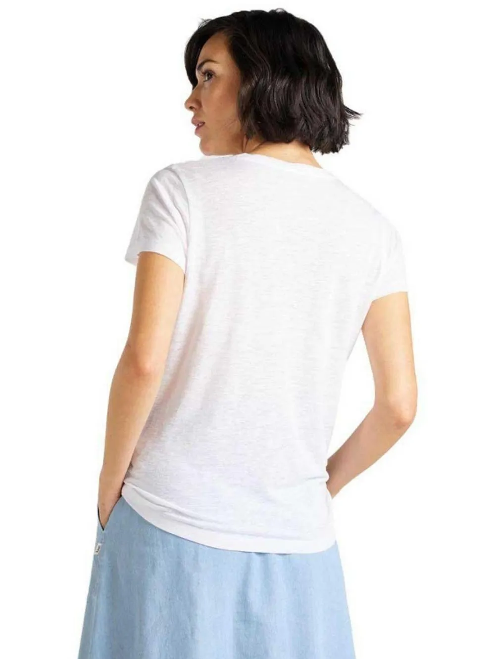 T-shirt Donna scollo a V Bianco