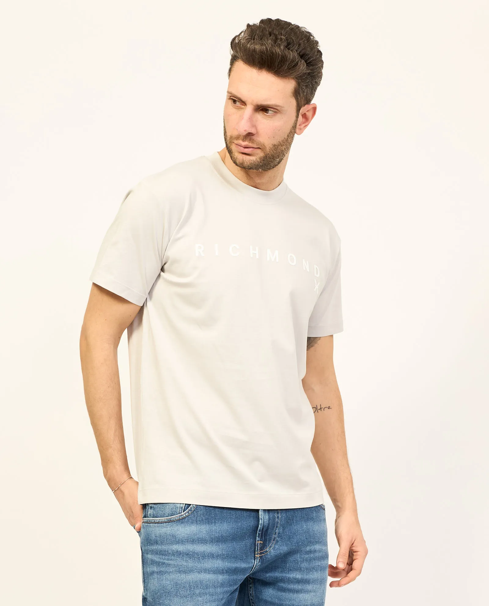 T-shirt girocollo Richmond con logo a contrasto