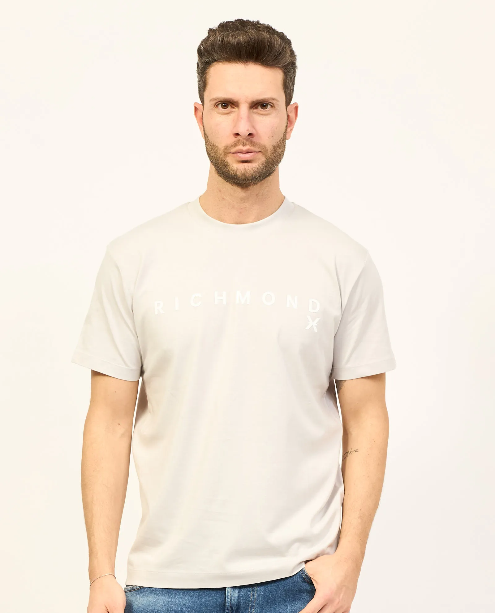 T-shirt girocollo Richmond con logo a contrasto