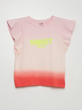 T-shirt in tessuto jersey tie and dye - ROSA