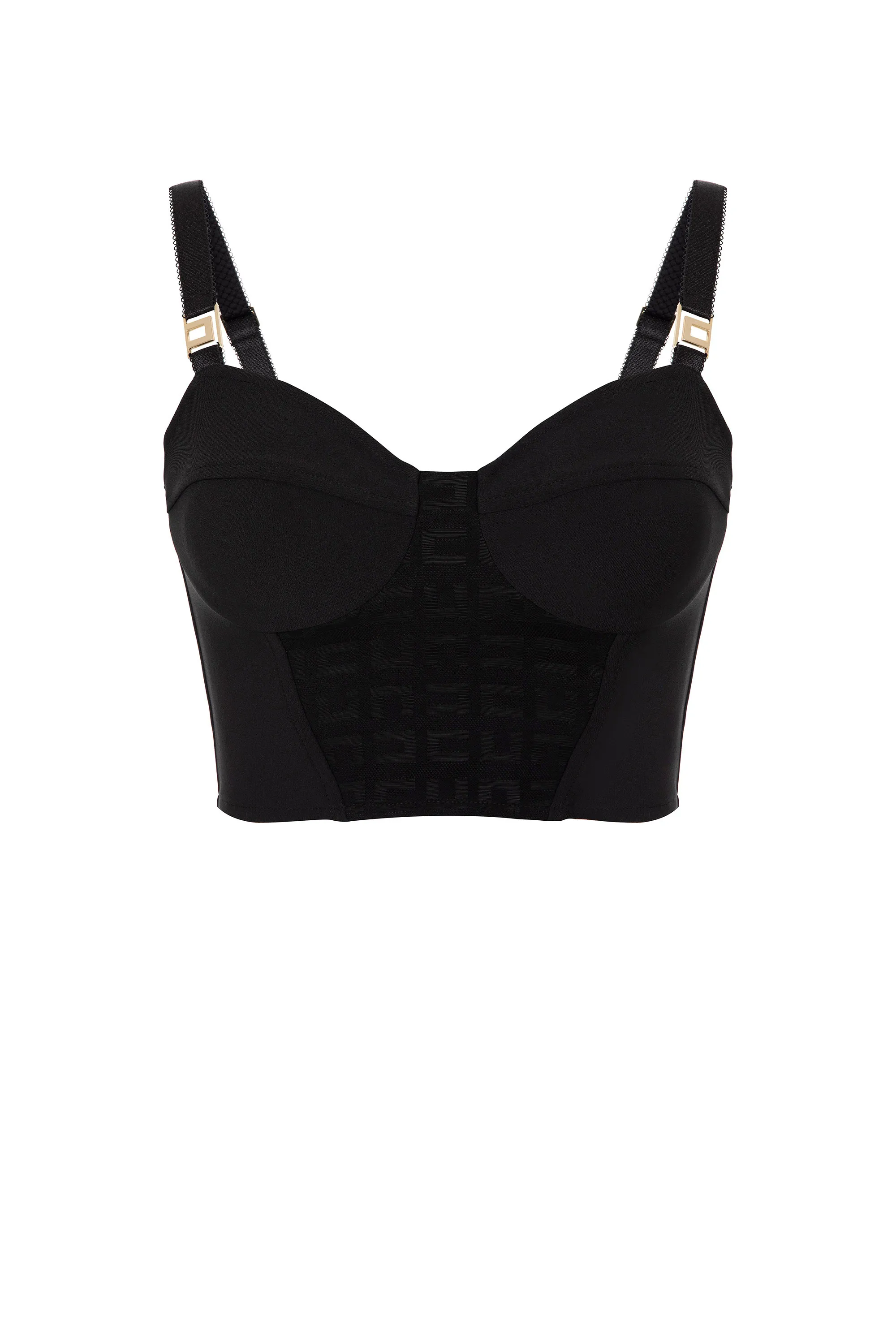 Top con tagli a bustier