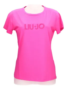 T.shirt a maniche corte Liu Jo da donna fucsia