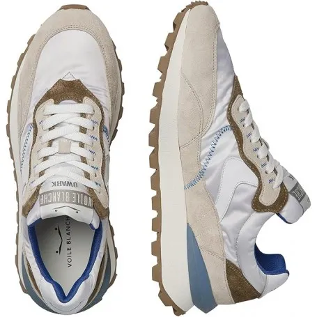 VOILE BLANCHE QWARK Hype Man-Sneakers in Suede e Tessuto Tecnico-Blu