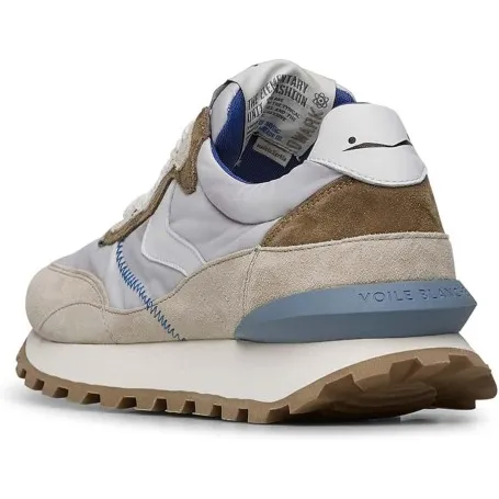 VOILE BLANCHE QWARK Hype Man-Sneakers in Suede e Tessuto Tecnico-Blu