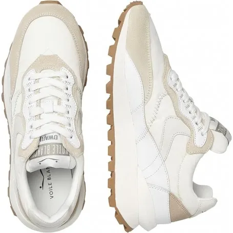 VOILE BLANCHE QWARK Hype Woman-Sneakers in Suede e Tessuto Tecnico-Bianco,