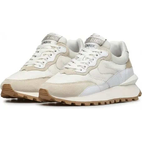 VOILE BLANCHE QWARK Hype Woman-Sneakers in Suede e Tessuto Tecnico-Bianco,