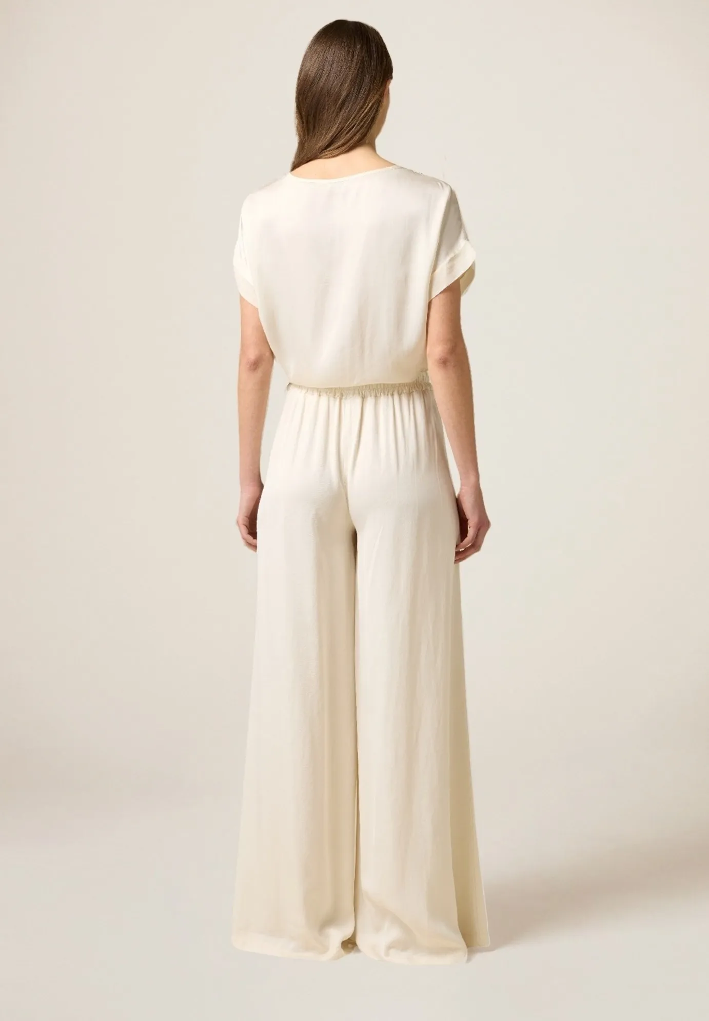 WIDE LEG IN TESSUTO FLUIDO - Pantaloni